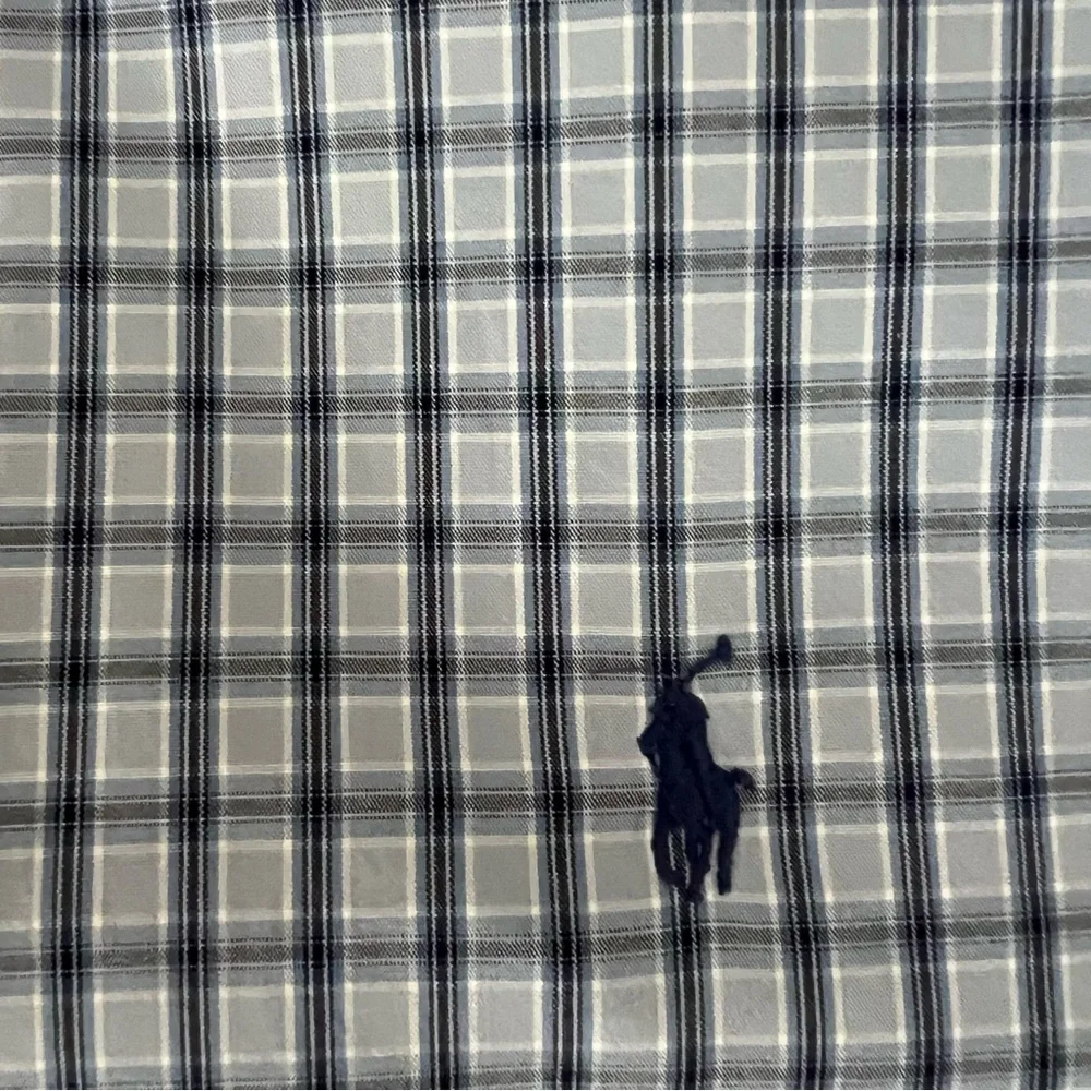 $15 SALE Ralph Lauren Blake Cotton Designer‎ Shirt Men XL Blue Check Long Sleeve